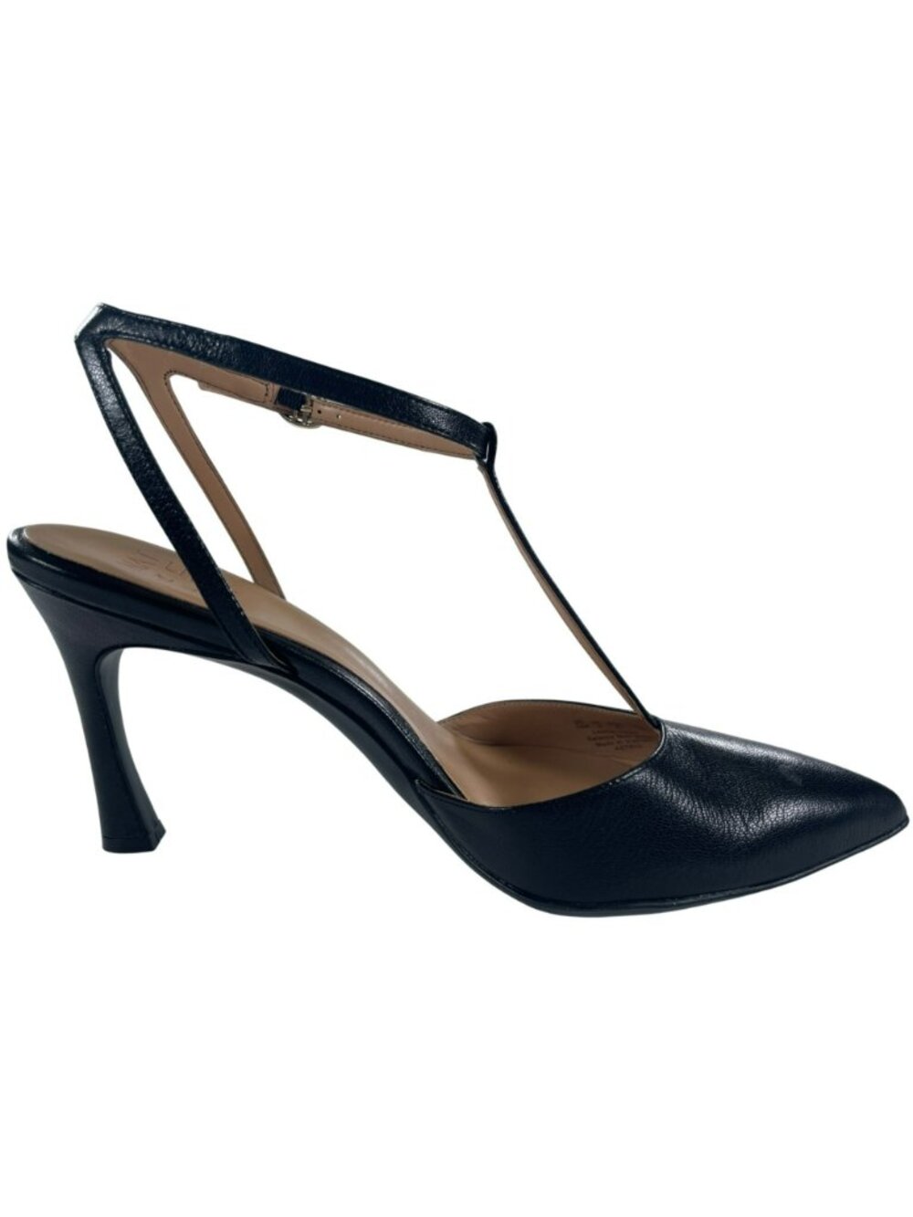 Naturalizer Astrid Heels Black Leather Pointed Toe T-Strap Women's Size 10 NEW - Picture 2 of 11